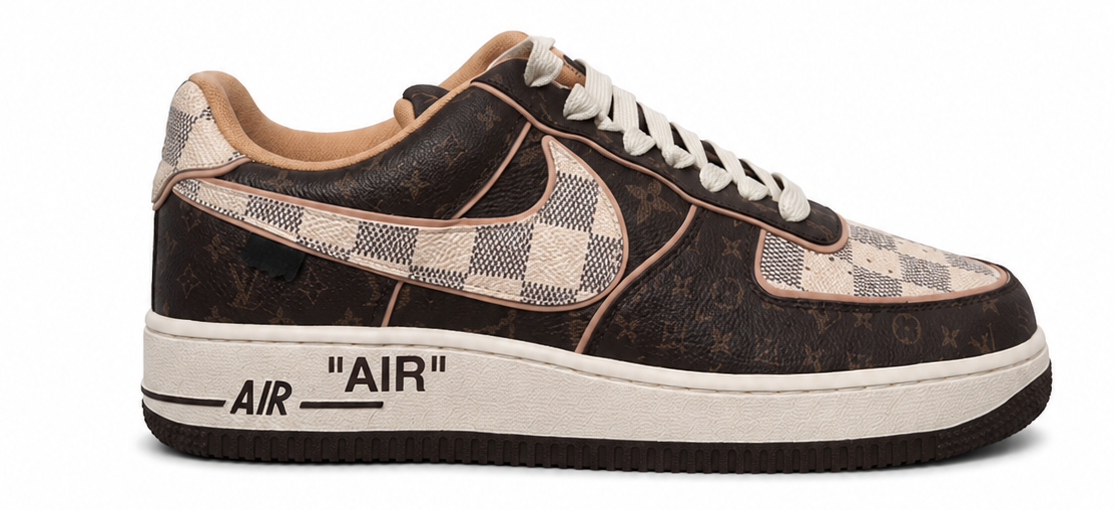 Louis Vuitton Nike Air Force 1 Low Monogram Brown Damier Azur