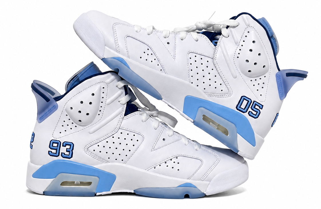 Jordan 6 Retro UNC National Championship White PE