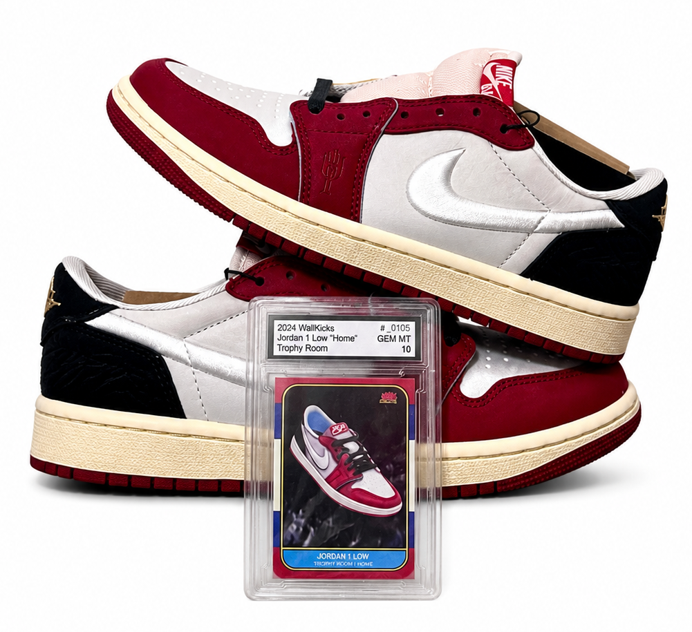Jordan 1 Retro Low OG Trophy Room Rookie Card Home (Numbered) (with Numbered Trading Card)