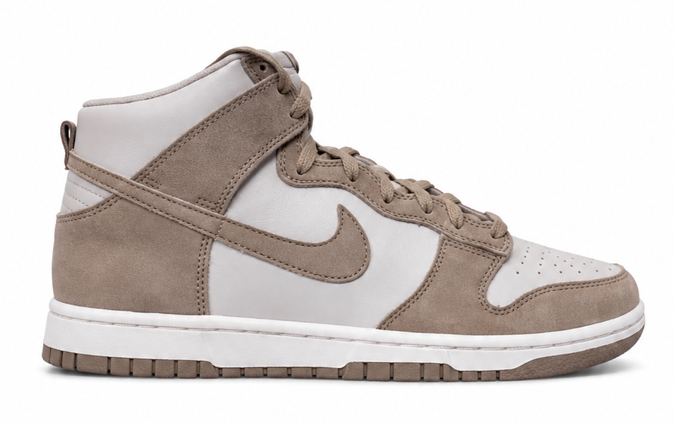 Nike Dunk High Tan Suede White