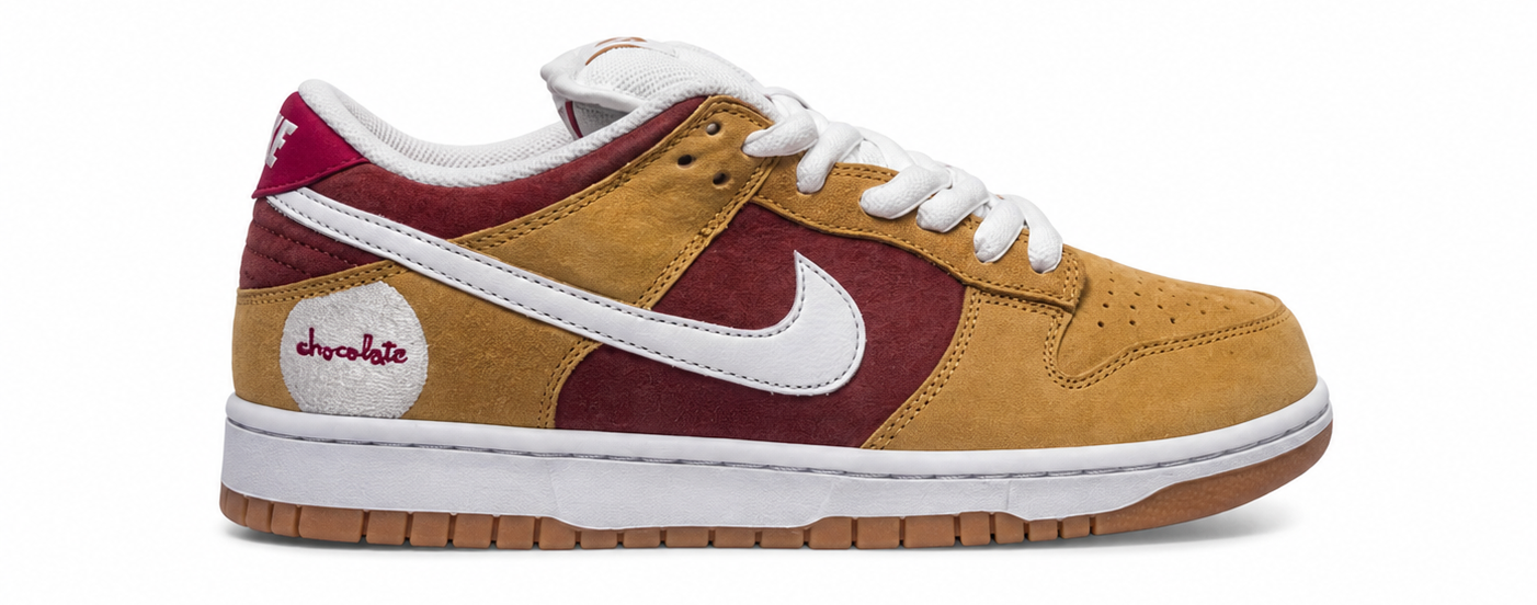 Nike SB Dunk Low Chocolate Skateboards Sun (Friends and Family) Numbered with Skate box