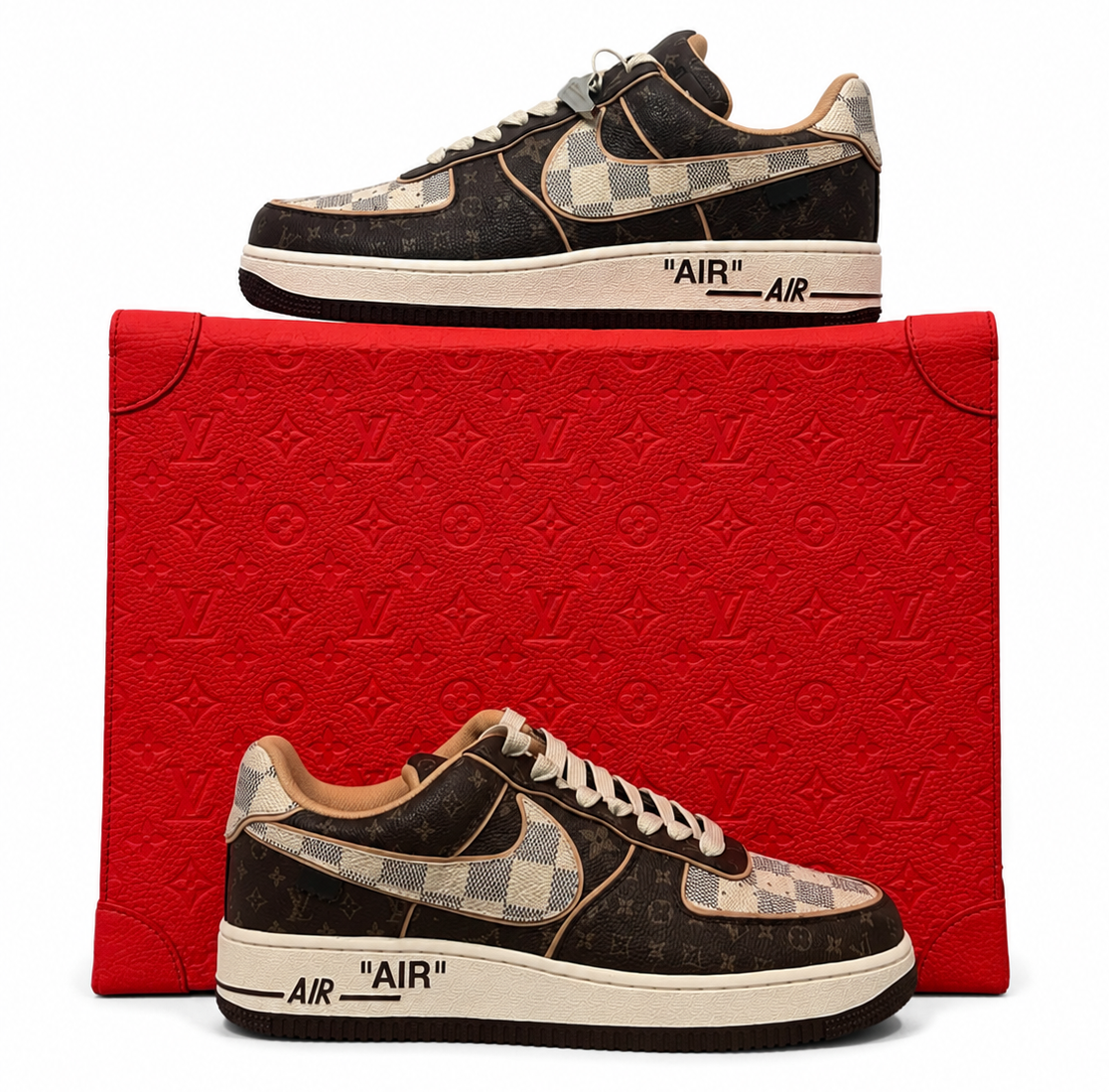 Louis Vuitton Nike Air Force 1 Low Monogram Brown Damier Azur