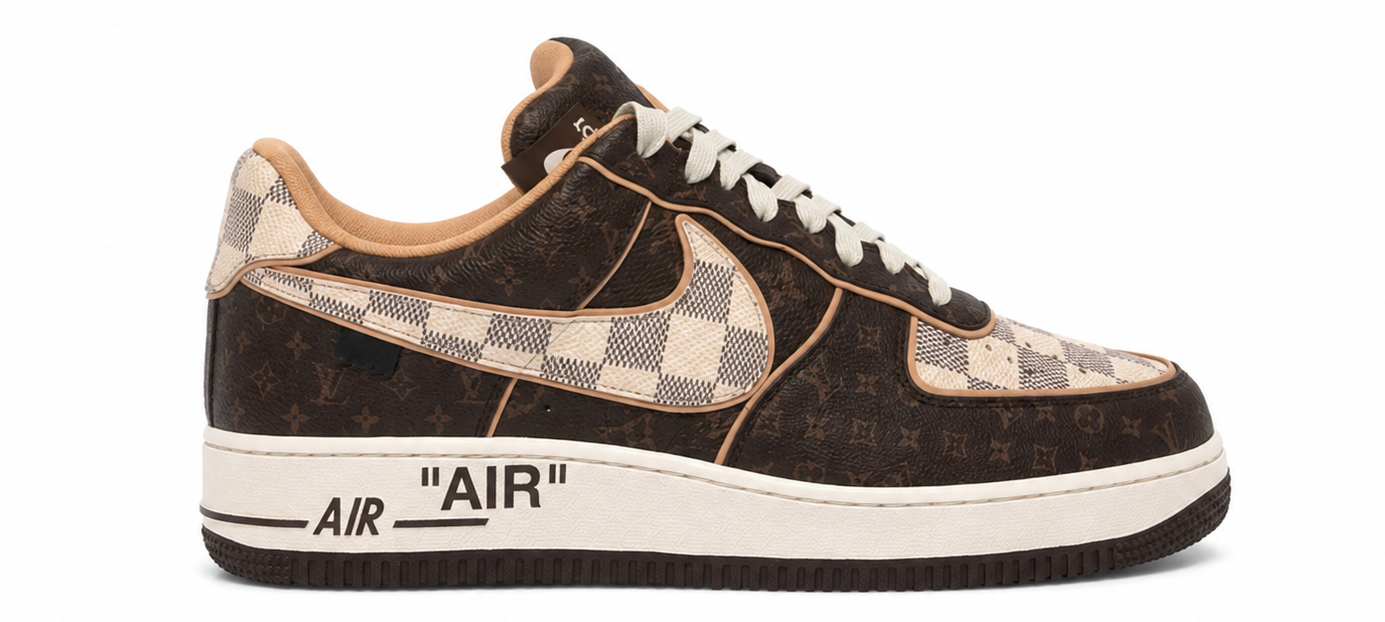 Louis Vuitton Nike Air Force 1 Low Monogram Brown Damier Azur