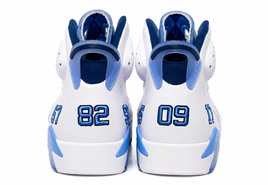 Jordan 6 Retro UNC National Championship White PE